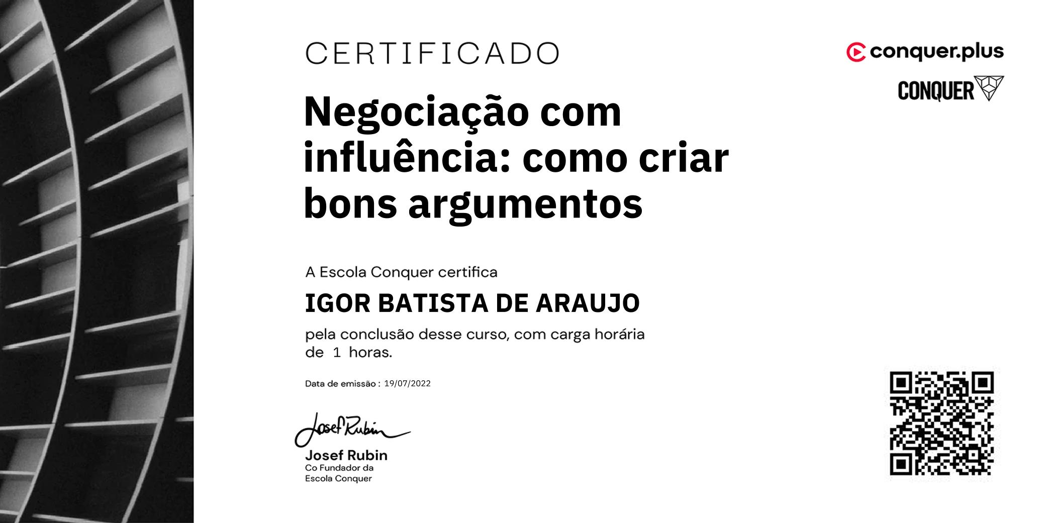 Certificado de Negociação com influência: como criar bons argumentos